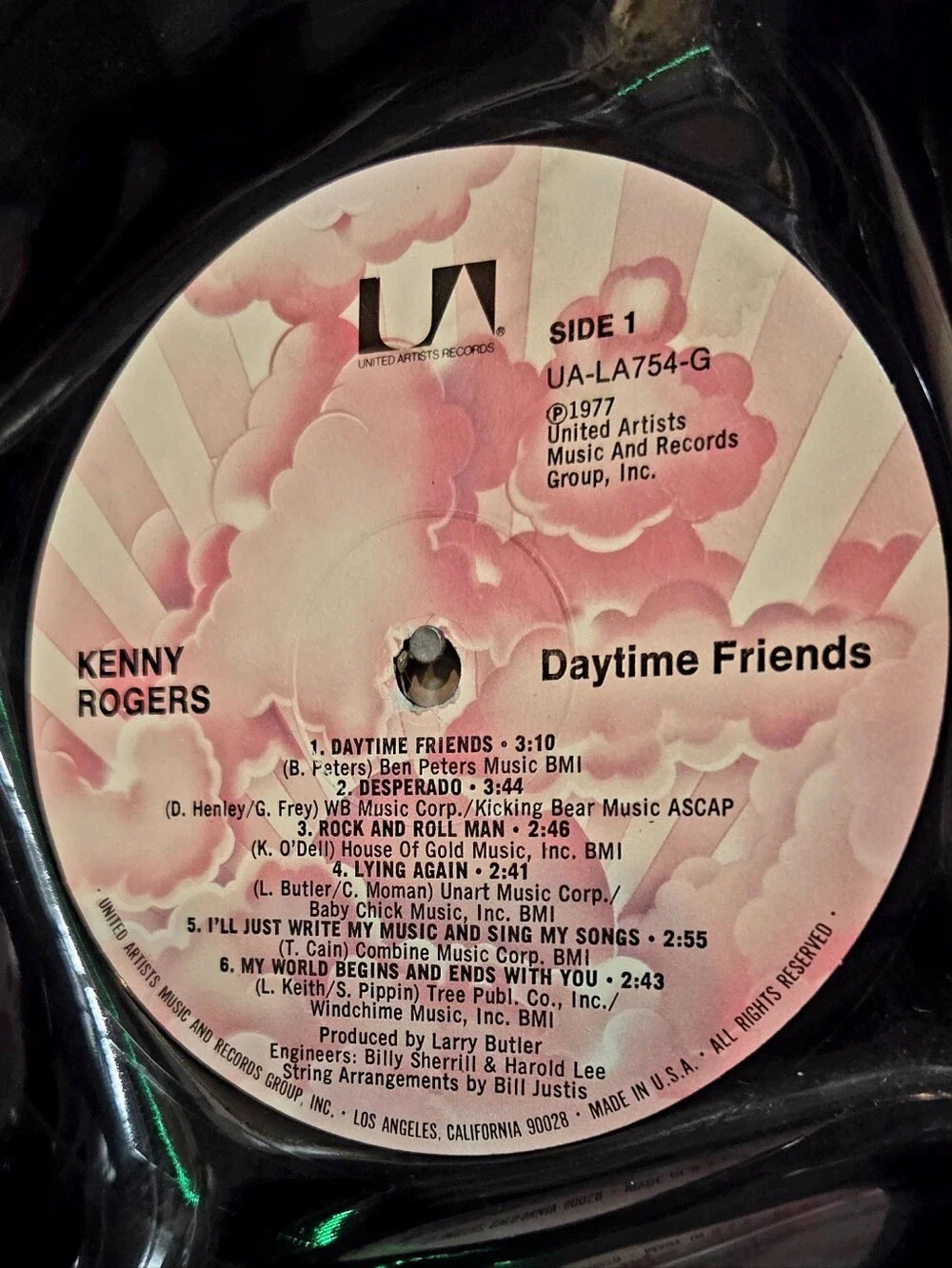 Kenny Rogers Vinyl Record Wall Decor- Art Project- Flower- Man Cave